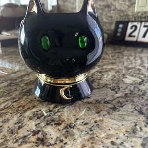 Bath & Body Works Black Cat Decor with Green Eyes